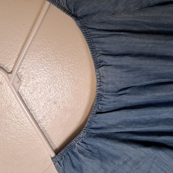 NWT-Style & Co Petite Women Denim Off and On Shoulder dress - Picture 4 of 11